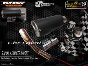 Knalpot Import Taiwan Sc Project Cr-t Carbon Non jaring silincer silinser plus slip on ninja 250fi ninja fi mt25 cbr250rr