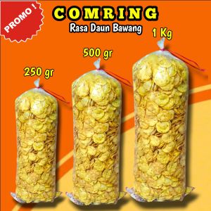 Comring 1kg / keripik Comro Kering Rasa Daun bawang / Keripik Singkong / gemblong / Kecimpring