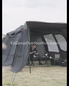 Mobi Garden RANGE ROVER Series 4 Rods Black Tunnel Type Camping Tent 23.1m² Extra Large Space for 8-10 Person up to 2 Bedrooms and 1 Living Room Waterproof Windproof Aviation Pre-Bended Aluminum Poles Outdoor Glamping Luxury Mobigarden LANSHENG
