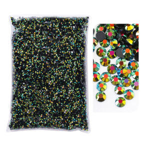 Bulk Wholesale Jelly Color AB Transparent AB 2mm3mm4mm5mm Facets FlatBack Resin Rhinestone Nail Art Garment Decoration