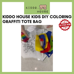 Kiddo House Kids DIY Coloring Graffiti Tote Bag DIY Painting Creative Eco Bag Birthday Goodies Bag