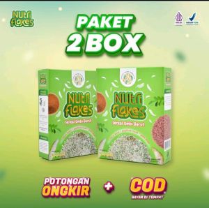 Paket Bernutrisi 2 Box Nutriflakes Sereal Umbi Garut Asli Minuman Kesehatan Asam Lambung & Gerd