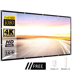 60 84 100 120 150 Inch Projector Screen Portable Projection Screen16:9Outdoor Movie Screen For Travel Home Theater For HY300