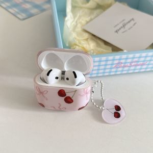 Pink Bow Cherry Suitable For Iphone Headphone Protective Case Airpods4 Wireless Bluetooth Headphone Case Airpodpro2