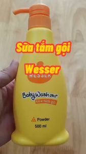 Tắm gội Wesser cho bé sữa tắm gội Wesser 2 trong 1 đặc biệt không cay mắt cho bé dung tích 200ml - 500ml