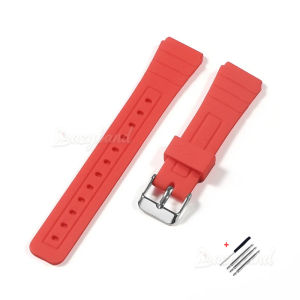 18mm for Casio F91W F84 AE1200 1300 A158 Watch Band Silicone Replace Electronic Wrist Black Blue Sport Strap Men Women Bracelet