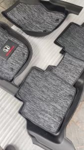 Thảm lót sàn NHỰA TPE 5D TRÀN VIỀN đúc nguyên khối Honda City 2015 - 2025 Tràn viền bậc chân Không mùi - 2 hàng