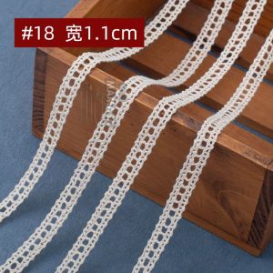 Handmade Cotton Thread Lace Edging Fabric Accessories Double-Sided Small Cotton Thread Machine-Woven Floral Lace Trim