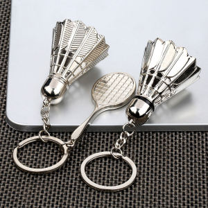 Cầu Lông Lớn Đá Cầu Móc Khóa Mặt Dây Chuyền Khắc Competition纪念品 Có Thể Tùy Chỉnh Đá Cầu Vợt Móc Khóa Quà Tặng