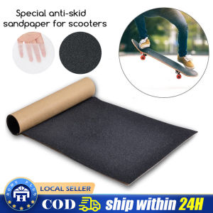 【Local delivery】 84cm*23cm Skateboard Sandpaper Professional Black Skateboard Deck Sandpaper Grip Tape Skateboard Stickers Protections 307A-Skateboard-Sticker