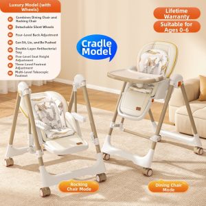 ZSVIP | Portable Foldable Multifunctional Baby High Chair