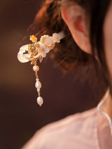 Acetate Hairpin Daily Style Buyao Tassel Tea Clothes Updo Plain Hair Clasp Hair Clasp Female Chinese Ancient Style Han Chinese Clothing Hair Accessories Cheongsam Accessories