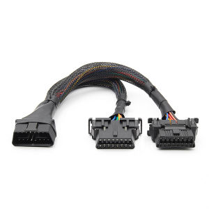 Cáp Mở Rộng OBD2 PVC 1 Vào 2 Ra Đầu Nối 16 Chân Đực Sang Hai Đầu Cái Cho Thiết Bị Chẩn Đoán Ô Tô ELM327 Bộ Mở Rộng OBD 2 Cho Xe Hơi