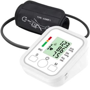 Portable Automatic Digital Blood Pressure Monitor - Professional Medical Arm Cuff with Heart Rate Detection for Home/Clinic Use