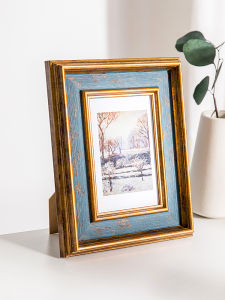 Retro American Style Photo Frame Stand Wall Hanging 7 Inch 10 Inch Rectangle Resin Material Home Decoration Picture Frame
