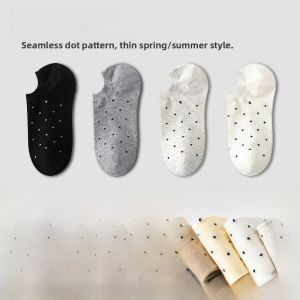 MiiOW | Catwoman Summer Thin Small Polka Dot Boat Socks Women Invisible Low Cut Round Dot Invisible Short Cotton Anti-slip Socks