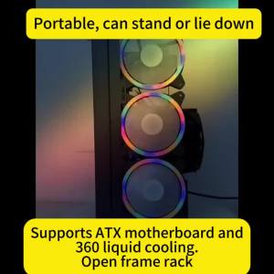 T.F.SKYWINDINTL(TFSKYWINDINTL) | DIY Chassis X79 X99 Computer Case ATX Open Motherboard Holder ATX/-ATX/ITX Open Chassis PC Frame Chassis with Fine Mesh Steel