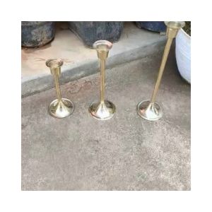 Tempat Lilin Polos Aromaterapi Kuningan Antik Murah 25cm - Candle Holder