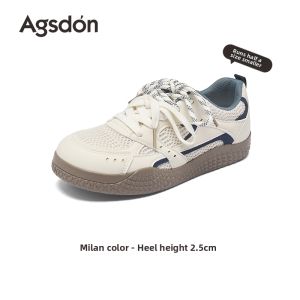 Agsdon | Thick Sole Casual Increasing White Net Surface Shoes