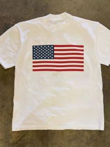 YEBO | US Flag Print Vintage Oversized T-Shirt