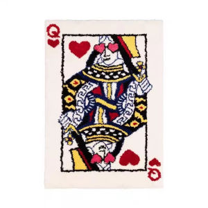 Thảm Chùi Chân Mềm Mại VIKAMA Creative Playing Card Chất Liệu Nỉ Không Thấm Nước Dùng Cho Nhà Bếp Phòng Tắm Phòng Ngủ Phòng Khách Thảm Chào Mừng Gia Đình.