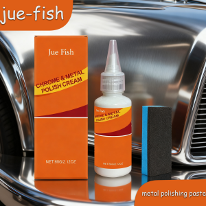 JUE FISH Chrome Metal Polish Set Cream - Quick Polishing Gloss Restoration Protection against Oxidation for a Shiny Surface