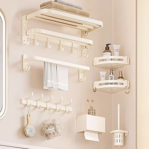 Drill-Free Bathroom Towel Rack