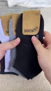 PhaBieShop ถุงเท้า Socksy PJ ข้อสั้น (ตาตุ่ม) แพ็ค | 3คู่ | 6คู่| 12คู่ | ไซส์ 38-45 สีเดียว คละสี