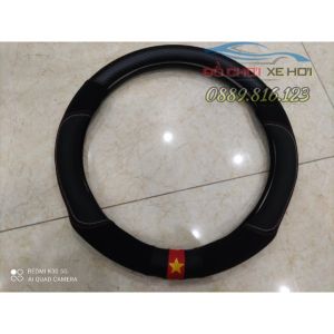 Bọc Vô Lăng Bọc Tay Lái Cho Xe Ô Tô Mẫu Cờ Việt Nam - Vô lăng chữ D - lắp xe XL7 Seltos Almera...
