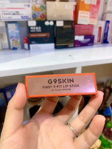Son Thỏi Lì Chất Siêu Mịn Vỏ Vàng Cao Cấp G9 Skin First V-Fit Lipstick (No 03 - Đỏ cam)