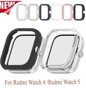 Hollow Cover Case for Xiaomi Redmi Watch 5 / Redmi Watch 4 Screen Protector Case for Redmi Watch5 / Redmi Watch4 Hard PC Hollow Protective Bumper Cover Shell Accessories Bright Electroplating Protective Case