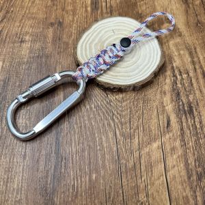 Portable Metal Hook Paracord Water Bottle Carabiner for Climbing Backpack EDC Quick Release Buckle Outdoor Camping Travel Gear