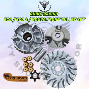 RHINO RACING EGO FRONT PULLEY WITH FAN EGO EGOS STANDARD FRONT PULLY NOUVO PULLY DEPAN BELTING PULLEY MOVABLE DRIVE KIT