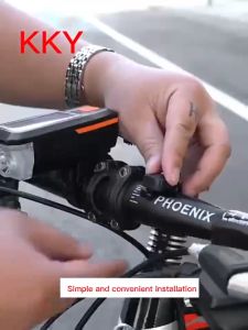 Solar USB Double Charging Bicycle Headlights Horn Lights 1500mAh Cycling Waterproof Horn Lamp