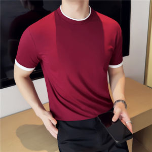 Modal round Neck Short Sleeve T-Shirt Mens Summer Thin Breathable Fitness Casual Inner Wear Top Fashion Urban Style Business Wind