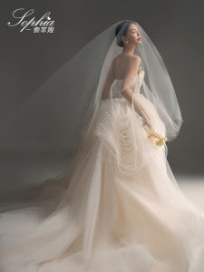 ชุดแต่งงาน Crystal Veil ผ้าโปร่งบาง ใส่ไปถ่ายภาพ ชุดแต่งหน้า ชุดแต่งงาน ชุดราตรี ชุดเดรสยาว ชุดราตรี ชุดแต่งงาน