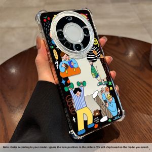 Guanglu | Cartoon Transparent Creative Drop-Resistant Phone Case for Huawei Mate Series