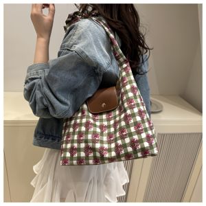 Túi Tote Đeo Vai Nữ Thời Trang Dung Tích Lớn Có Dây Đeo Điều Chỉnh Trang Trí Hoa 2 Kiểu Dáng Thích Hợp Cho Các Buổi Dạo Chơi Mùa Xuân/hè