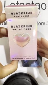 Lomo card bo góc BP hologram hộp 50 thẻ in 2 mặt Lisa Jennie Jisoo Rose có hiệu ứng lấp lánh mẫu mới
