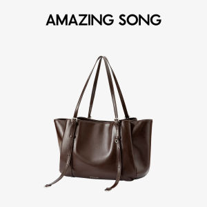 Donut-Shaped Large Capacity Leather Tote Bag
