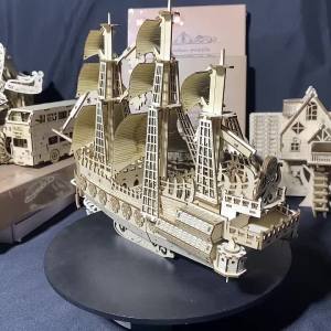 Mô Hình Tàu 3D Bằng Gỗ Tự Làm - Bộ Đồ Chơi Thủ Công The Dutchman - Món Quà Hoàn Hảo Cho Sinh Nhật Halloween & Giáng Sinh - Đồ Chơi Xếp Hình Thông Minh Dành Cho Cả Nam Và Nữ