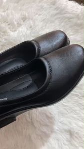 ของ Enrich piners  คัชชูหนังนิ่มผู้หญิง ไม่กัดเท้า#คัชชูสีดำล้วน# คัชชูใส่ทำงาน พื้นด้านในเป็นเมมโมรี่โฟม สูง1.5ซม