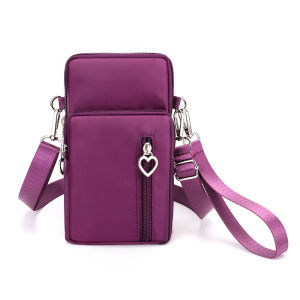 กระเป๋าใส่โทรศัพท์มือถือแบบสะพายข้างสำหรับผู้หญิง กระเป๋าสะพายไหล่ขนาดเล็ก กระเป๋าสะพายข้อมือ กระเป๋าสะพายคอ กระเป๋าใส่เหรียญแบบสั้น กระเป๋าสะพายไหล่แบบอเนกประสงค์