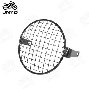 JNYD Motorcycle Universal Vintage Headlight Protector Retro Grill Light Lamp Cover For Harley Ducati Chopper Yamaha Cafe Racer