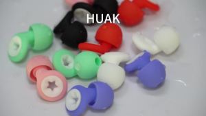 Soft Reusable Ear Plugs with Silicone Lanyard - Noise Reduction 8 Ear Tips for Sleep Swim Work Hearing Protection Quiet Ear Buds