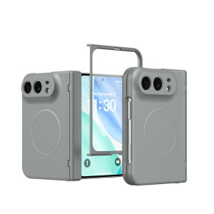 szhaiyu | For iPhone Duo iPhone 18 Fold Matte Magnetic Mobile Case With Screen Protector Glass All-inclusive PC Skin Feel Frosted Cover