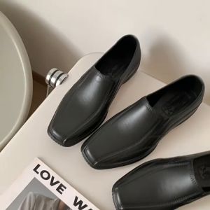 Shoeper Von Mens School Students Shoes: Rubber Material Slip-On Flat Formal Shoes for Boys