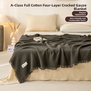 NAIYOUCHENG | Summer Lightweight Cotton Fringe Throw
