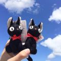Studio Hayao Miyazaki Kiki's Delivery Service Black JiJi Plush Toy Cute Mini Black Cat Kiki Stuffed Toy Keychain Pendant. 