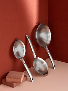 Stainless Steel 304 Sieve Spoon Baby Complementary Food Filter Net Kitchen Utensils Flour Sieve Bean Paste Filter Spoon